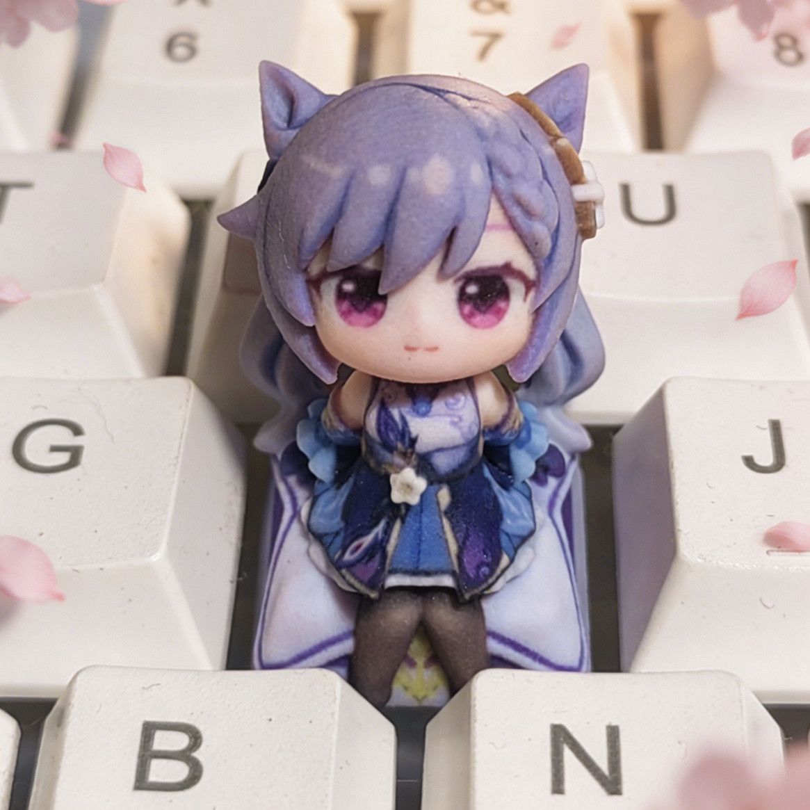 Mechanical Keyboard - Genshin Impact Keqing Anime Cosplay Keycaps
