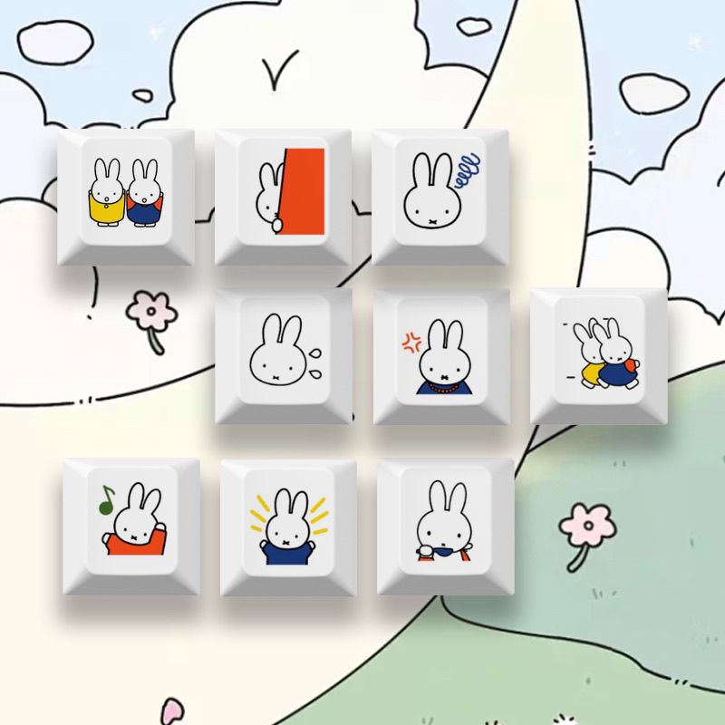New Miffy rabbit cartoon cute  - Mechanical Keyboard recension och pris