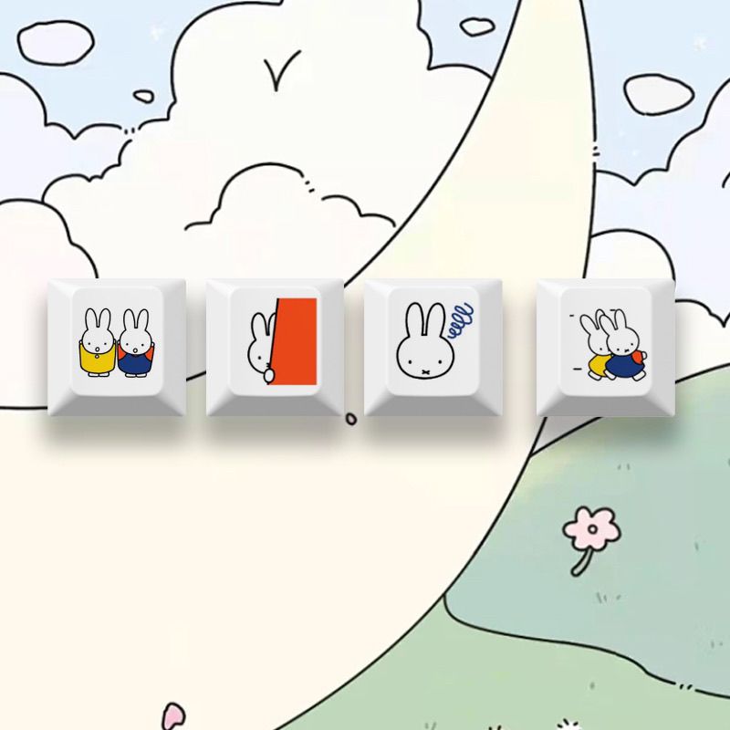 New Miffy rabbit cartoon cute  - Mechanical Keyboard recension och pris