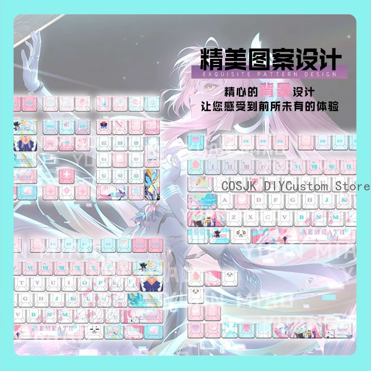 122 Keys Anime Wuthering Waves - Mechanical Keyboard recension och pris