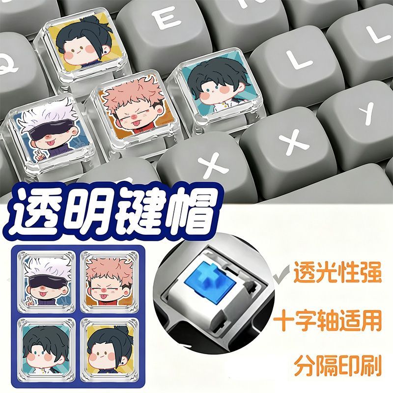Jujutsu Kaisen chibi cartoon c - Mechanical Keyboard recension och pris