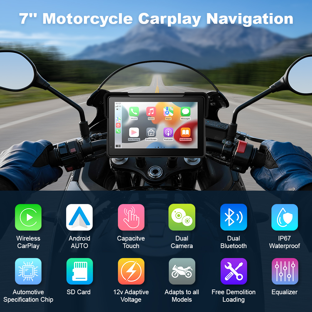 BEPOCAM 5/7'' Carplay Motorcyc - Pc Gaming Vr recension och pris