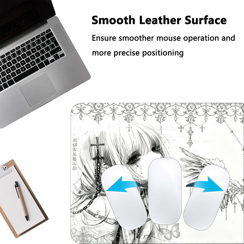 Leather Mousepad Black White A - Pc Gaming Anime recension och pris
