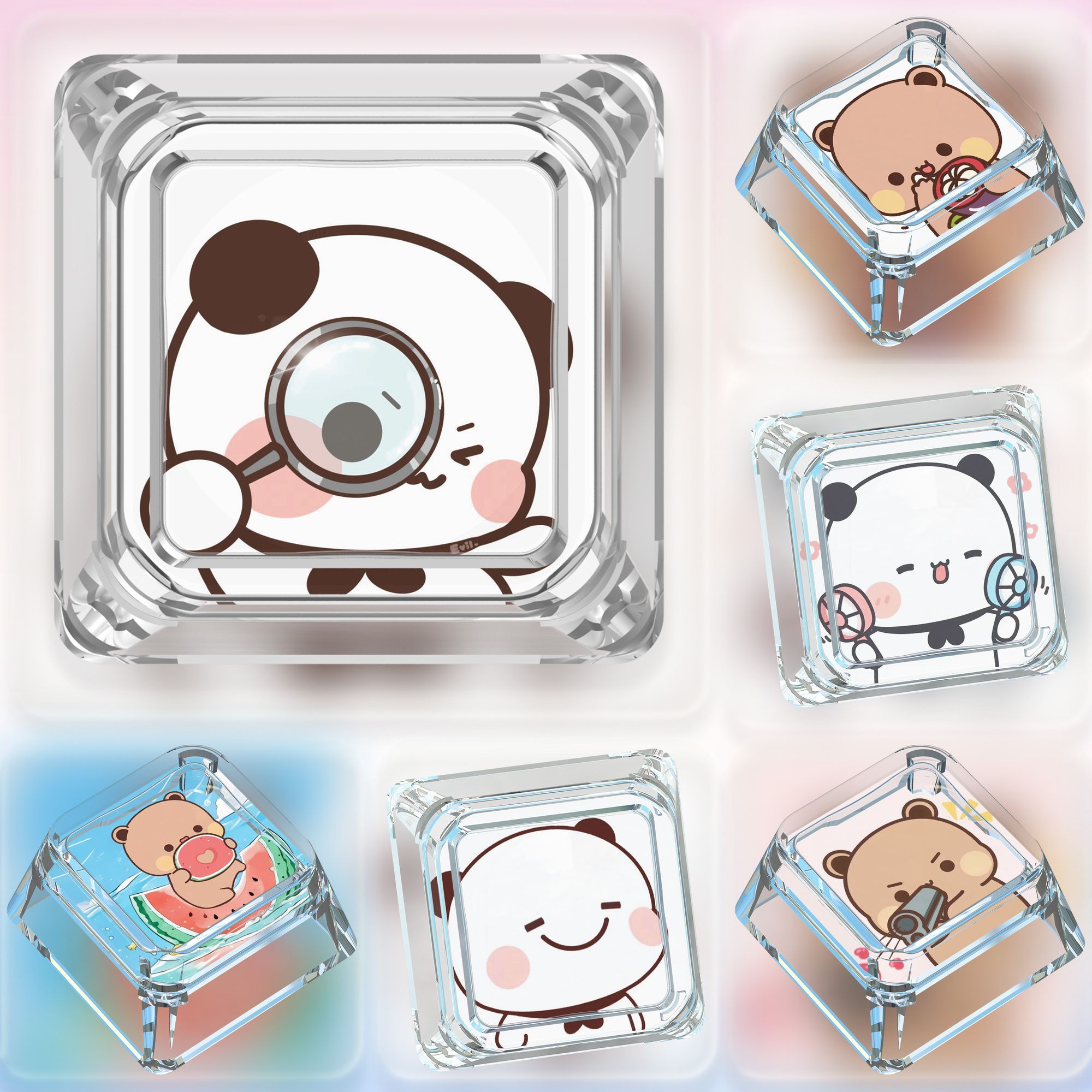 Cute Bubu Dudu Keycaps ABS Cus - Mechanical Keyboard recension och pris