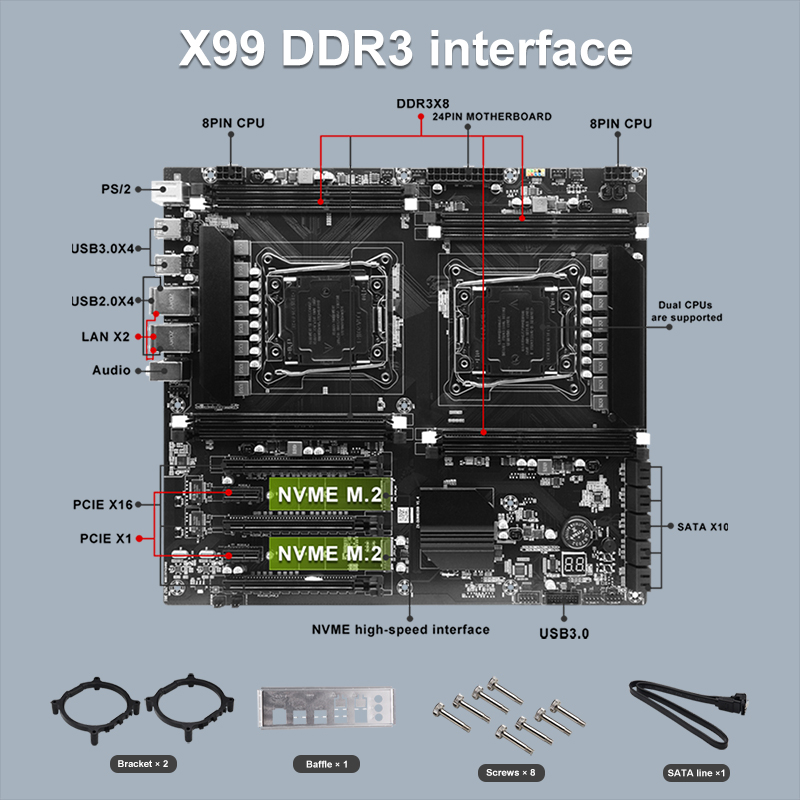 X99 Dual-socket Cpu Motherboar - Pc Gaming Omen recension och pris
